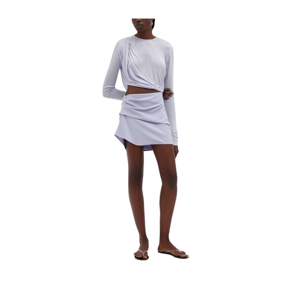 Christopher Esber �Draped� Lilac Viscose Mini Dress Size 8 - Picture 1 of 6